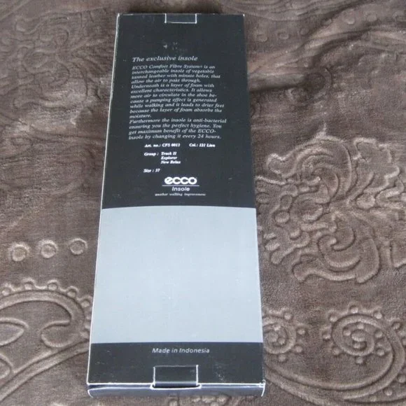 ECCO NEW IN BOX Comfort Fiber System Leather Insole size 37 - Picture 6 of 6
